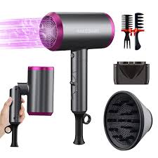 We know, hair dryers can actually damage your hair and also weaken the hair follicles from the roots. Amazon Com 1800w Professional Blow Dryer Ionic Hair Dryer Professional With Powerful Ac Motor For Fast Drying Fast Hairdryer Blow Dryer Negative Ion Portable Hair Dryer Salon And Travel Without Damaging Hair