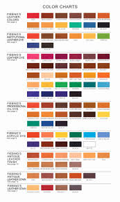 Illustration Fiebings Leather Dye Color Chart Cocodiamondz Com