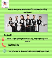 Hospitality Uniforms Singapore Boosts The Moral Of Employees And Also Team Spirit Between Of Them Employees Are Face Of Any With Images Hospitality Uniform Uniform Image