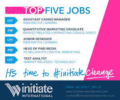 Looking For A Great Job Opportunity Have A Look At Our Top 5 Jobs For The Week Initiatechange Jobseekers Technology Job Marketing Jobs Communications Jobs