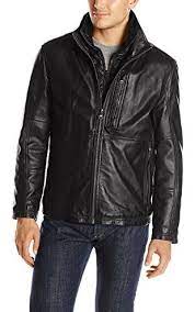 Marc New York By Andrew Marc Men S Mercer Smooth Lamb Leather Jacket Black Medium Andrew Marc Men Lamb Leather Jacket Leather Jacket Leather Jackets Online