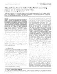 Neuro optimizer is one of the most popular nootropics in the market. Pdf Using State Machines To Model The Ion Torrent Sequencing Process And To Improve Read Error Rates