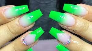 Neon Green Acrylic Nails Youtube It would be perfect for a unicorn.