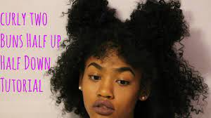 Curly Two Buns Half Up Half Down Tutorial Braided Half Up Half Up Half Down Hair Braid Half Up Half Down