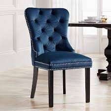 Check spelling or type a new query. Euphoria Tufted Blue Velvet Dining Chair 1p330 Lamps Plus In 2021 Velvet Dining Chairs Blue Velvet Dining Chairs Dining Chairs