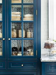 Inside The Atlanta Home Of Designer Danielle Rollins Handsome Dark Blue Cabinets With Black A Glass Kitchen Cabinets Outdoor Kitchen Design Kitchen Wallpaper