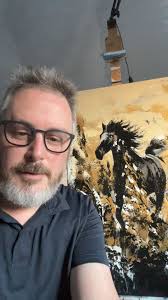 Introducing 'Untamed Majesty': a captivating artwork embodying the raw  power and unrestrained spirit of a wild horse. Bold brushstrokes and earthy  tones, accented with stark blacks and whites, create ...