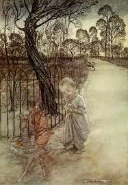 Arthur Rackham At Art Passions Arthur Rackham Fairytale Art Illustration Fairy overhears children peter pan kensington arthur rackham 1906 tippedin print. arthur rackham at art passions arthur