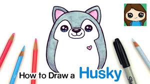 Cute cartoon dog.thanks for watching!! How To Draw A Husky Easy Squishmallow Youtube Husky Drawing Drawing Lessons For Kids Kawaii Drawings