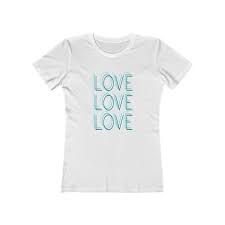 Love Tee Love Love Love Heart Tee Love Shirt Simple Print Graphic Tee Girls Tee Gift For Her Girlfriend Gift Love T Seam Shirts Tees Girlfriend Gifts