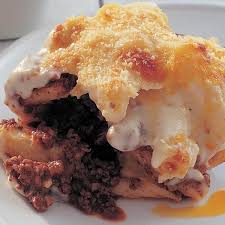 Pastitsio By Rick Stein This Recipe Takes Minced Beef And Blends With Cinnamon Red Wine And Oregano Beef Pastitsio Macaroni Pie