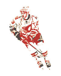 After i did the toronto maple leafs nail art in honor of mr. Sean Monahan Calgary Flames Pixel Art 1 Mixed Media By Joe Hamilton