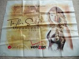 Teen singer, justin bieber joined her for the tour when she went to the uk. Taylor Swift Fearless Tour Promo Poster Huge Rare Htf 154889887