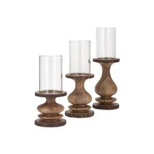 Unbranded Braelyn Natural Wood Candle Holders Set Of 3 71826 3 The Home Depot Natural Wood Candle Holder Wood Candle Holders Wood Candle Sticks