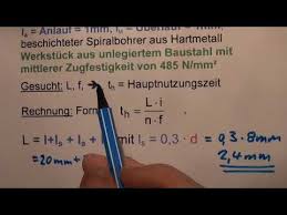 Um die schnittgeschwindigkeit beim schleifen zu berechnen gilt folgende formel Technische Mathe Metall Bohren Hauptnutzungszeitberechnung Beim Bohren Mittels Tabellenbuch Youtube