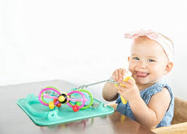 Busy Baby Silicone Placemat As Seen On Shark Tank With Suction Cups And Toy Tethers For