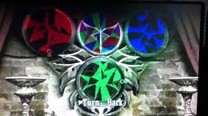 Pull that and youll enconter some ganados run past them straight into a cave and theres the insignia , once inside the church jump on the lights onto the other side there will be a puzzle, turn red 3 times,. Resident Evil 4 Church Light Puzzle Youtube