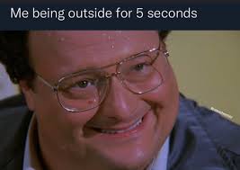 Getting pretty hot under this Texas sun, huh Seinfeld? Actually, I'm quite  miserable. . Caption credit: @drgrayfang . #heat #texas #summer #texasheat  #hot #hell #sunny #climatechange #seinfeld #seinfeldmemes #jokes #memes  #dankmemes #outside #