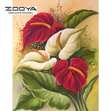 Lukisan bunga raya saiz 130cm x 79cm rm de bayu art gallery. 5d Diy Lukisan Berlian Bunga Lukisan Berlian Kruistik Bunga Merah Putih Berlian Tongkat Bor Gambar Berlian Imitasi Cj228 Painting Cross Stitch Diamond Painting Cross Stitch5d Diy Aliexpress