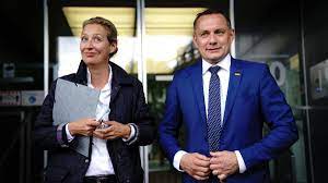 Tino chrupalla und alice weidel werden als spitzenduo für die afd bei der bundestagswahl im september antreten. 0gu5jds4kv9ndm