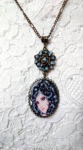 Legendary Athenian Necklace Morgane The Fairy With Blue Reflections Priestess Of Avallon Christmas Gift Bijoux Fait Main Bijoux Etsy