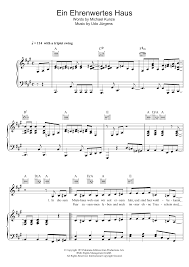 Wenn du mich fragst, diese heuchelei halt ich nicht länger aus! Ein Ehrenwertes Haus Noten Udo Jurgens Klavier Gesang Gitarre