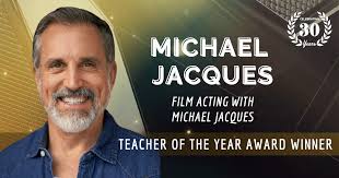 Michael Jacques earns the Teacher of the Year award for his unwavering  support, passion, authenticity and empowering mentorship! Shared one of his  students, “He changed my life, both as an actor and