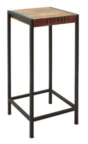 Industrial Chic Tall Lamp Table Plant Stand Furniture Side Tables Tall Side Table Square Side Table