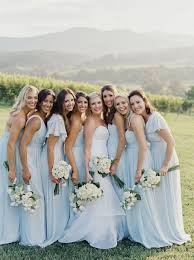 Light Blue Bridesmaids Dresses With White Rose Bouquets At Pippin Hill Farm Vineyards Photograp Aqua Bridesmaid Dresses Light Blue Wedding Blue Bridesmaids