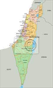 L'esodo di israele dall'egitto e l'ingresso in canaan. Israele Molto Dettagliate Mappa Politica Modificabile Con Carta Da Parati Carte Da Parati Israeliano O Gerusalemme Myloview It