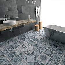 vintage blue and grey carrelage vinyle de sol autocollant carrelage en 2020 carrelage adhesif adhesif carreaux de ciment conceptions de carrelage salle de bains