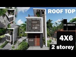 Browse our collection of different architectural styles & find the right plan for you. 4x6 M 24 Sqm Small House With Rooftop 2 Storey House Youtube Row House Design Narrow House Designs Small Row House Design