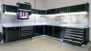 This product provides 16 distinct pieces and nearly 36 feet of infinite modular design options. Cabinetry With Great Lighting Garage Interior Garage Workshop Garage Cabinets