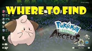 Where to get Cleffa #199 (and #200, #201) Pokemon Legends Arceus - YouTube
