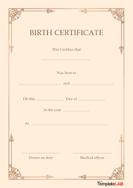 Updated 01/31/19 while sending off a birth certificate is the preferred method of proving you. 15 Birth Certificate Templates Word Pdf á… Templatelab