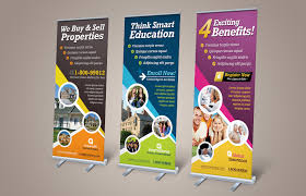 Roll Up Banner Design Corporate Flyer Business Card Mock Up Standee Design