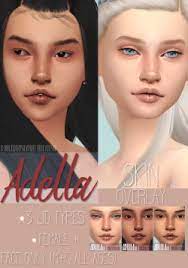 Ilovesaramoonkids Dangerouslyfreejellyfish Adella Skin Overlay The Sims 4 Skin Sims 4 Sims 4 Cc Skin