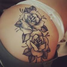 5 roses and vine tattoos; Rose Thigh Tattoos Designs Ideas And Meaning Tattoos For You