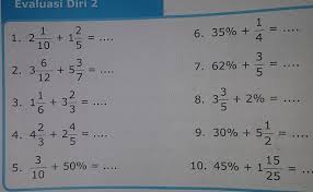 Osnipa penjumlahan pecahan biasa dengan pecahan campuran. Penjumlahan Pecahan Campuran Dengan Persenkerjakan Nomor 5 Dan 8 Beserta Cara Penyelesaiannya Brainly Co Id