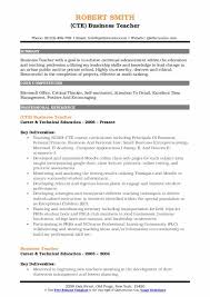 How to make a great resume objective for a business management job. Business Teacher Resume Samples Qwikresume
