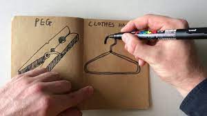 How To Draw A Clothes Hanger - Youtube