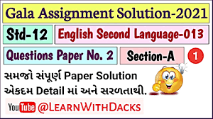 Std 12 English Gala Assignment 2021 Solution Paper 2 Section A Gala Assignment English Sl 013 Youtube Std 12 commerce english navneet pdf. std 12 english gala assignment 2021 solution paper 2 section a gala assignment english sl 013