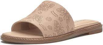 Amazon.com | Lucky Brand Women's Keshy Flat Sandal, Creamy, 5 | Flats