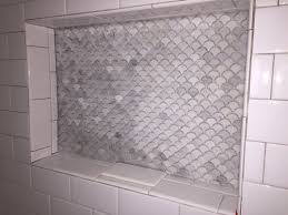 Subway tiles in a traditional brick pattern has been king of the bathroom and kitchen backsplash, but what's next? White Subway Tile On Wall Need Flooring Ideas