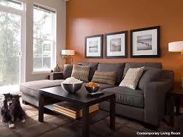 The upholstery and carpet's neutral colors also serve as a background to make the orange accent pieces pop. Burnt Orange And Grey Living Room All Products Are Discounted Cheaper Than Retail Price Free Delivery Returns Off 73