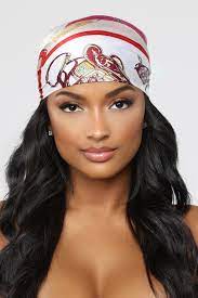Soft As Satin Head Scarf Red Combo Scarf Hairstyles Hair Wrap Scarf Satin Hair Wrap