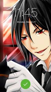 Perfect app lock that helps to highlight individual style of your phone. Black Sebastian Anime Butler Art Screen Lock Fur Android Apk Herunterladen