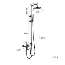 Brass shower stalls & kits : Brass Shower Faucet Set Split Bathroom Shower System Swivel Spout