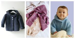 Our directory links to free knitting patterns only. 7 Garter Stitch Hooded Baby Jacket Free Knitting Pattern And Paid