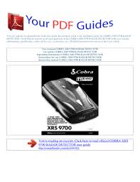 Xrs 9345 radar detector pdf manual download. Cobra Radar Manual